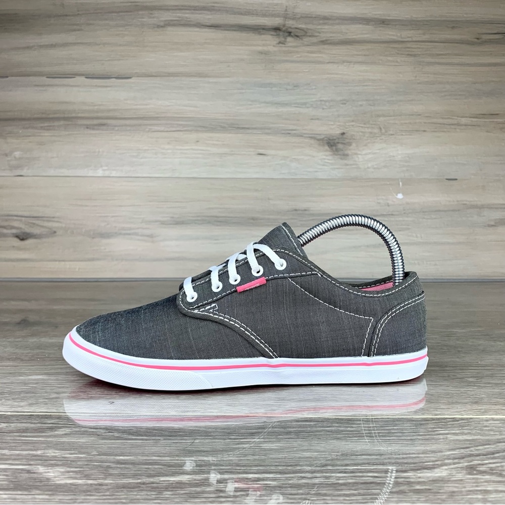 Grey Denim/ White/Pink VANS authentic Classic sk8 shoes low top womens shoes